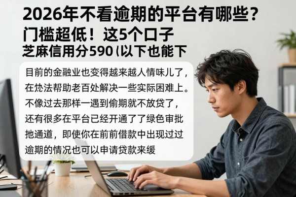 2026年不看逾期的平台有哪些?门槛超低!这5个口子芝麻信用分590以下也能下
