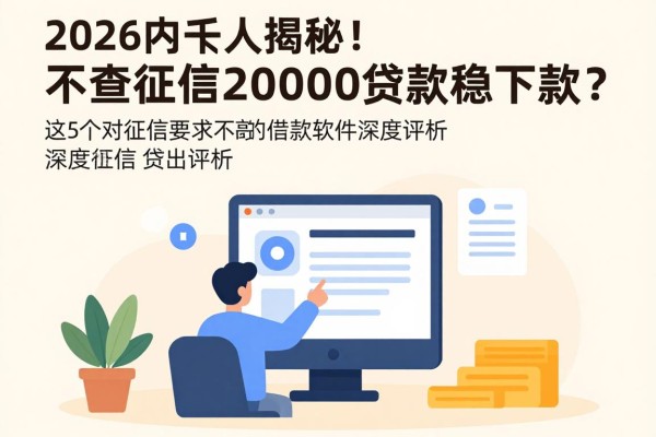2026内行人揭秘！不查征信20000贷款稳下款？这5个对征信要求不高的借款软件深度评析