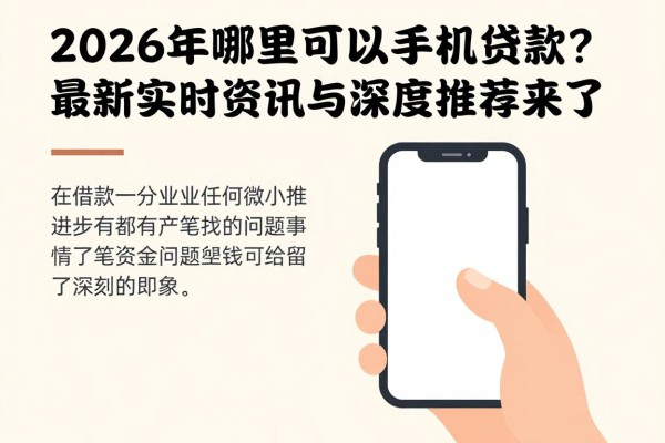2026年哪里可以手机贷款？最新实时资讯与深度推荐来了！