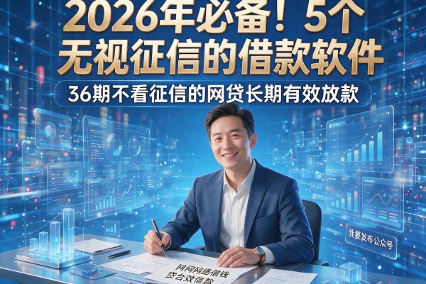 2026年必备！5个无视征信的借款软件，36期不看征信的网贷长期有效放款