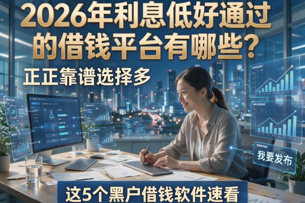 2026年利息低好通过的借钱平台有哪些?正规靠谱选择多,这5个黑户借钱软件速看!