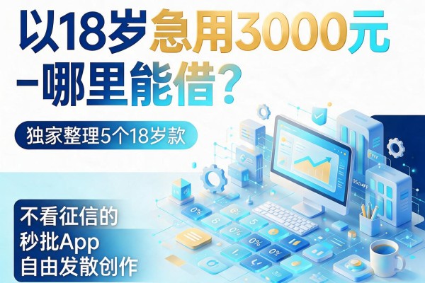 18岁急用3000元哪里能借?独家整理5个18岁能下款、不看征信的秒批App
