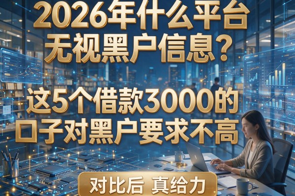 2026年什么平台无视黑户信息？这5个借款3000的口子对黑户要求不高，对比后真给力