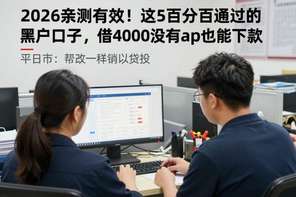 2026亲测有效！这5个百分百通过的黑户口子，借4000没有app也能下款