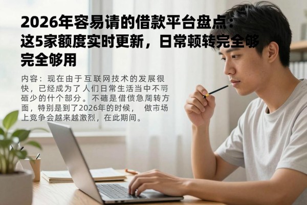 2026年容易申请的借款平台盘点：这5家额度实时更新，日常周转完全够用