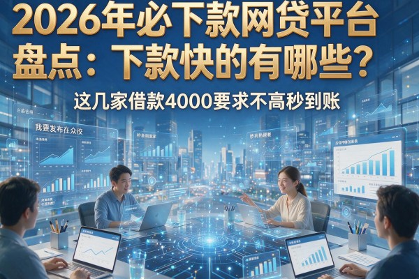 2026年必下款网贷平台盘点:下款快的有哪些?这几家借款4000要求不高秒到账
