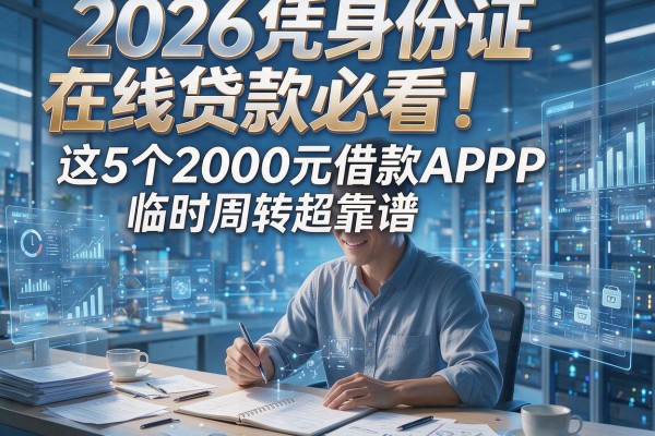 2026凭身份证在线贷款必看!这5个2000元借款APP临时周转超靠谱