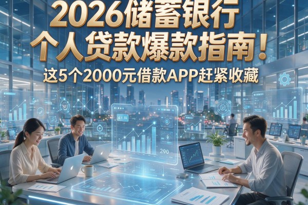 2026储蓄银行个人贷款爆款指南！这5个2000元借款APP赶紧收藏