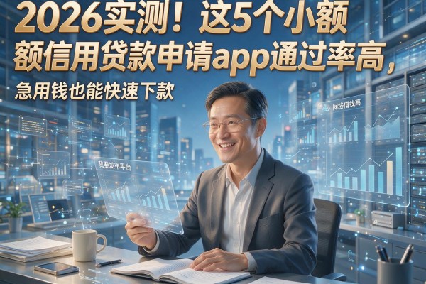 2026实测！这5个小额信用贷款申请App通过率高，急用钱也能快速下款