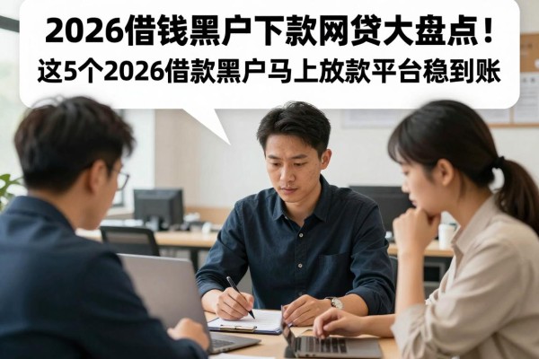 2026借钱黑户下款网贷大盘点！这5个2026借款黑户马上放款平台稳到账