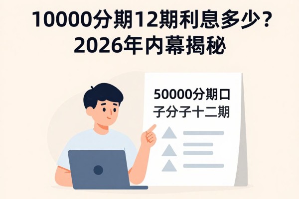 10000分期12期利息多少?2026年内幕揭秘,附50000分期口子利息实测