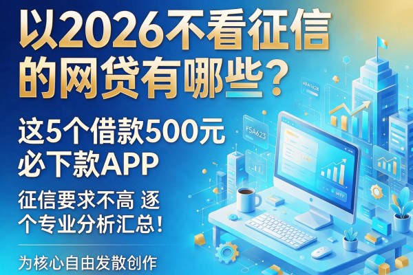 2026不看征信的网贷有哪些?这5个借款500元必下款APP,征信要求不高逐个专业分析汇总!
