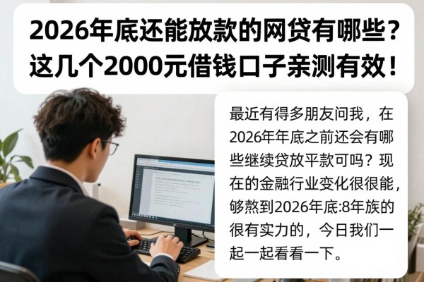 2026年底还能放款的网贷有哪些?这几个2000元借钱口子亲测有效!
