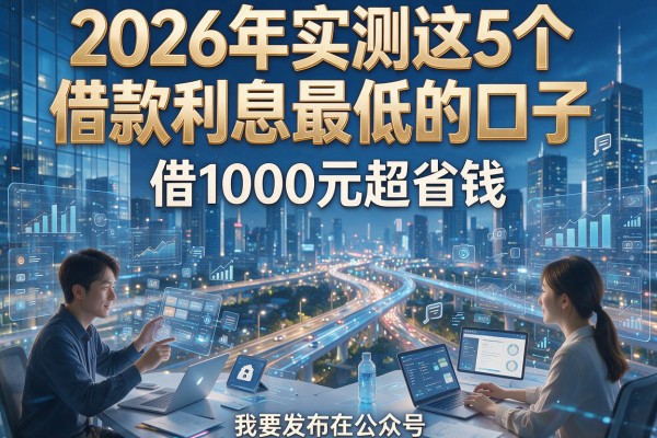 2026年实测这5个借款利息最低的口子,借1000元超省钱!