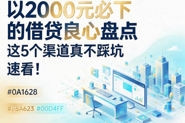2000元必下的借贷良心盘点,这5个渠道真不踩坑,速看!