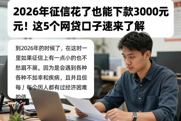 2026年征信花了也能下款3000元！这5个网贷口子速来了解