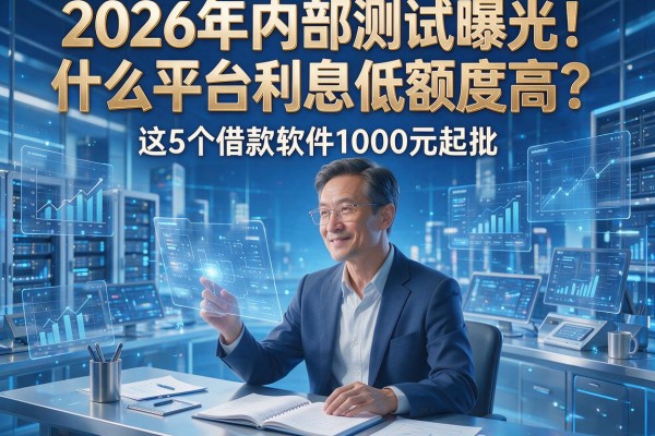 2026年内部测试曝光!什么平台利息低额度高?这5个借款软件1000元起批