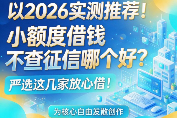 2026实测推荐！小额度借钱不查征信哪个好？严选这几家放心借！
