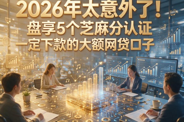 2026年太意外了！盘点5个芝麻分认证、一定下款的大额网贷口子