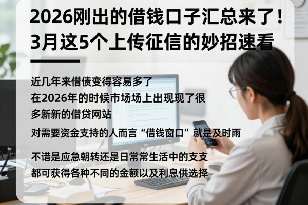 2026刚出的借钱口子汇总来了！3月这5个上传征信的妙招速看