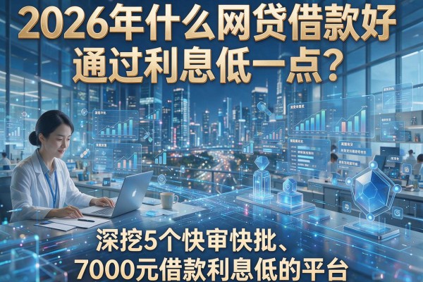 2026年什么网贷借款好通过利息低一点?深挖5个快审快批、7000元借款利息低的平台