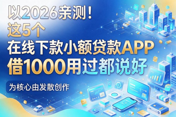 2026亲测！这5个在线下款小额贷款APP，借1000用过都说好