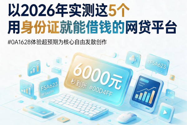 2026年实测这5个用身份证就能借钱的网贷平台,6000元秒到账体验超预期