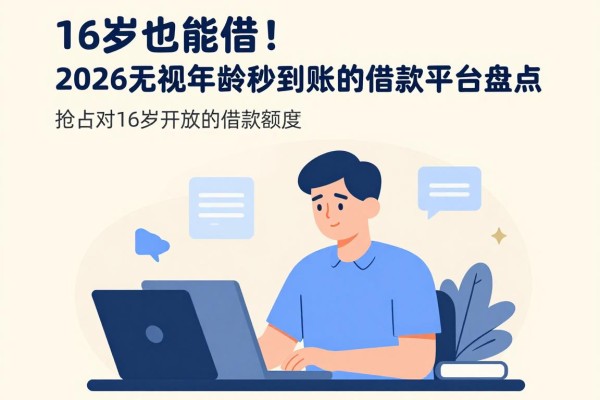 16岁也能借！2026无视年龄秒到账的借款平台盘点，抢占对16岁开放的借款额度