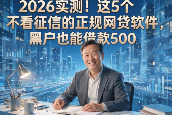 2026实测!这5个不看征信的正规网贷软件,黑户也能借款500
