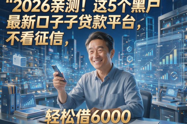2026亲测！这5个黑户最新口子贷款平台不看征信，轻松借6000