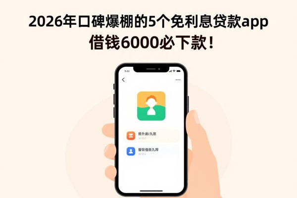 2026年口碑爆棚的5个免利息贷款app,借钱6000必下款!