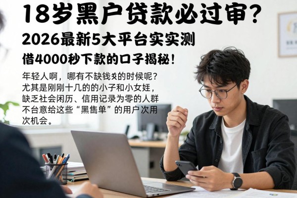 18岁黑户贷款必过审？2026最新5大平台实测，借4000秒下款的口子揭秘！
