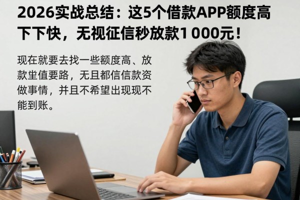 2026实战总结:这5个借款APP额度高下款快,无视征信秒放款1000元!