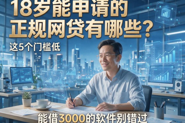 18岁能申请的正规网贷有哪些？这5个门槛低、能借3000的软件别错过