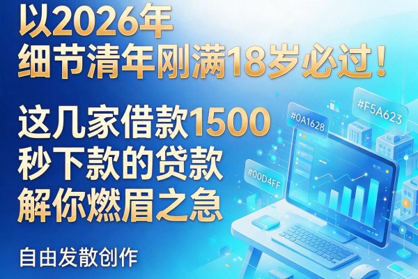 2026年刚满18岁必过！这几家借款1500秒下款的贷款app，解你燃眉之急