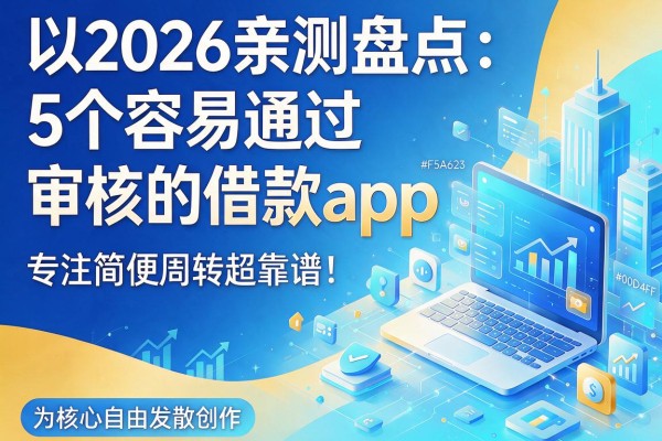 2026亲测盘点:5个容易通过审核的借款app,专注简便周转超靠谱!