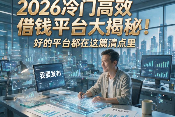 2026冷门高效借钱平台大揭秘！好的平台都在这篇清点里