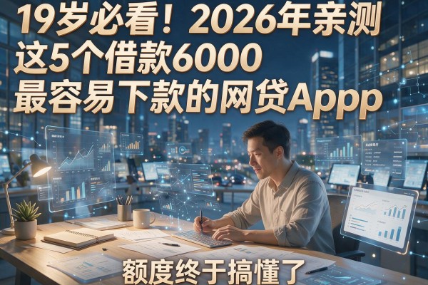 19岁必看！2026年亲测这5个借款6000最容易下款的网贷App，额度终于搞懂了