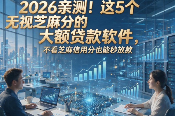 2026亲测!这5个无视芝麻分的大额贷款软件,不看芝麻信用分也能秒放款