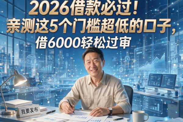 2026借款必过!亲测这5个门槛超低的口子,借6000轻松过审