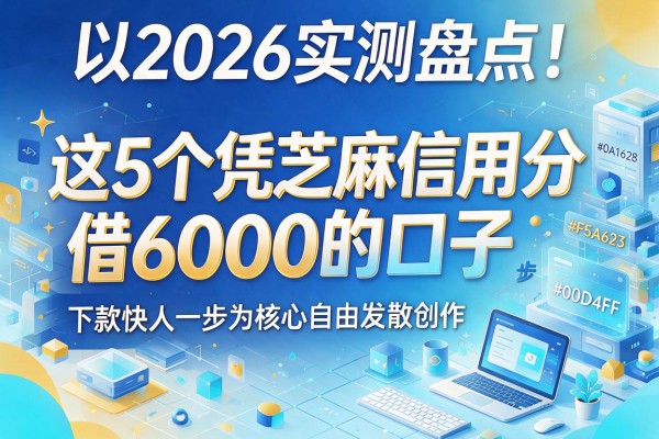 2026实测盘点！这5个凭芝麻信用分借6000的口子，下款快人一步