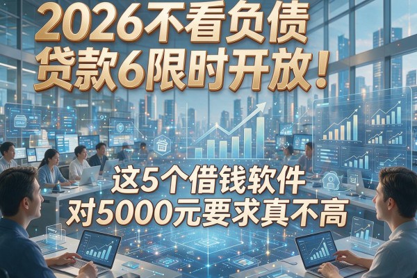 2026不看负债贷款6限时开放!这5个借钱软件对5000元要求真不高