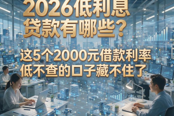 2026低利息贷款有哪些?这5个2000元借款利率低不查的口子藏不住了!