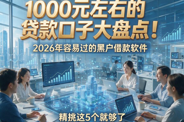 1000元左右的贷款口子大盘点！2026年容易过的黑户借款软件，精挑这5个就够了