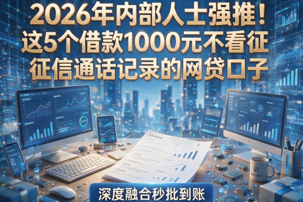 2026年内部人士强推!这5个借款1000元不看征信通话记录的网贷口子,深度融合秒批到账
