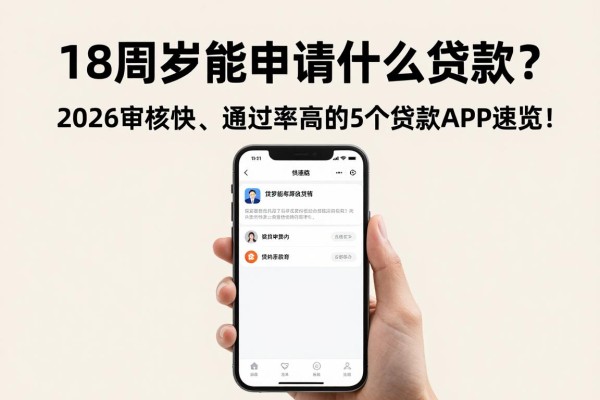 18周岁能申请什么贷款?2026审核快、通过率高的5个贷款APP速览!