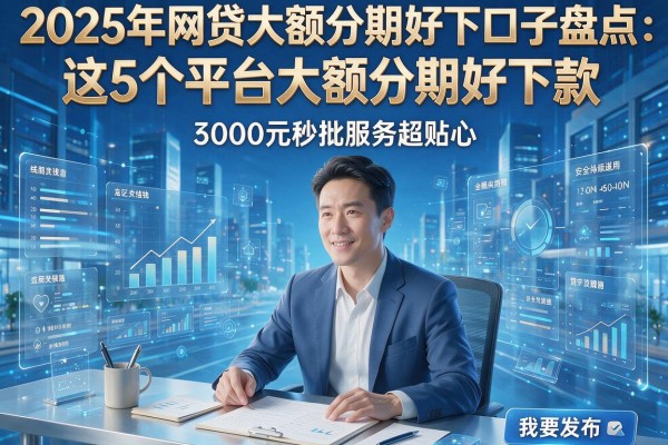 2025年网贷大额分期好下口子盘点：这5个平台大额分期好下款，3000元秒批服务超贴心