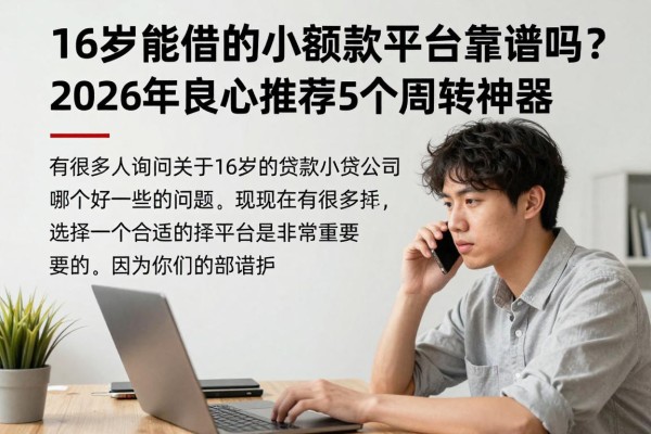 16岁能借的小额贷款平台靠谱吗?2026年良心推荐5个周转神器