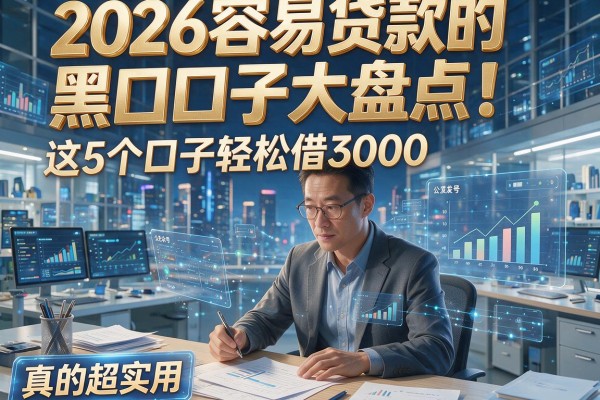 2026容易贷款的黑口子大盘点！这5个口子轻松借3000，真的超实用