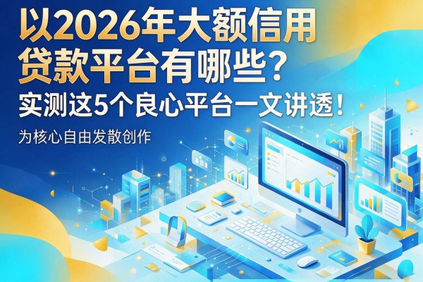 2026年大额信用贷款平台有哪些？实测这5个良心平台一文讲透！